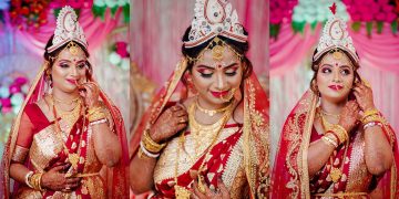 Bengali bride look with the latest gold jewellery designs for wedding
